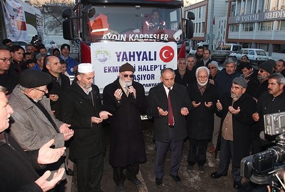 Yahyalı’dan yardım TIR’ları halep için yola çıktı