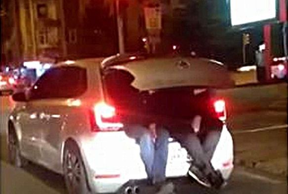 Kayseri trafiğinde ilginç görüntü