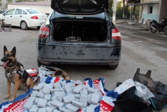 Aa alnan polis 40 kilogram eroinle yakaland