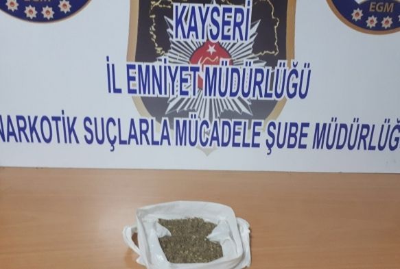 Kayseri'de uyuşturucu operasyonu: 1 gözaltı