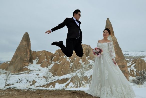 Dünyanın dört bir yanından gelen çiftlerin fotoğraf mekanı oldu