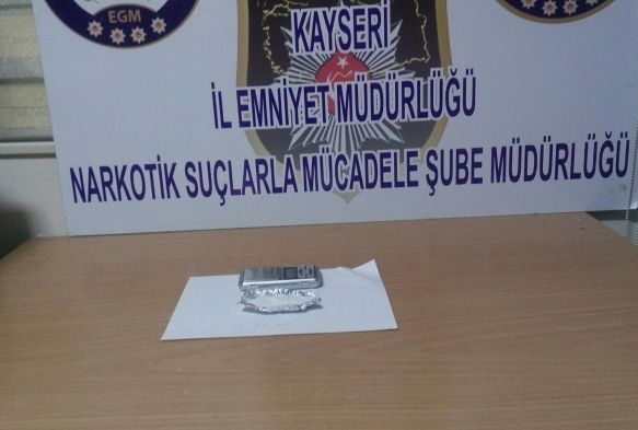 Kayseri'de uyuşturucu operasyonu: 1 gözaltı