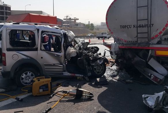 Korkun kaza! Kilometresi 140'ta takl kald...
