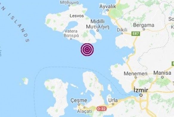 Ege Denizi'nde korkutan deprem