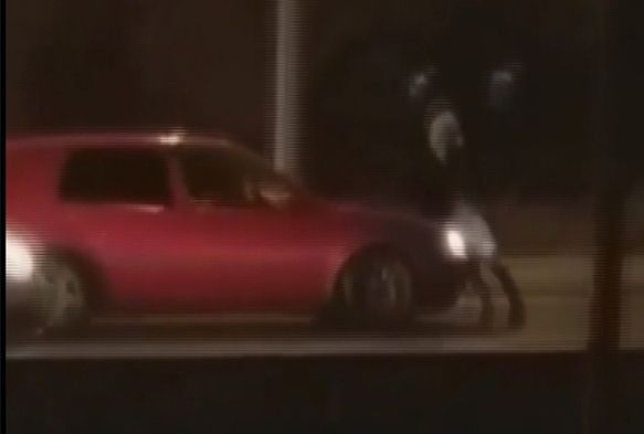 Genç kadını otomobille metrelerce sürükledi