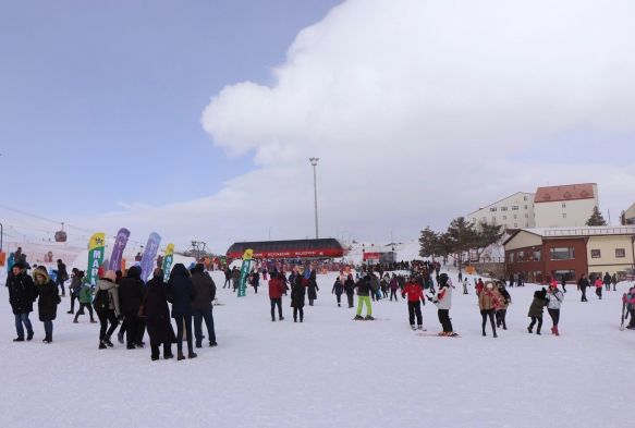 Erciyes’te hafta sonu yoğunluğu