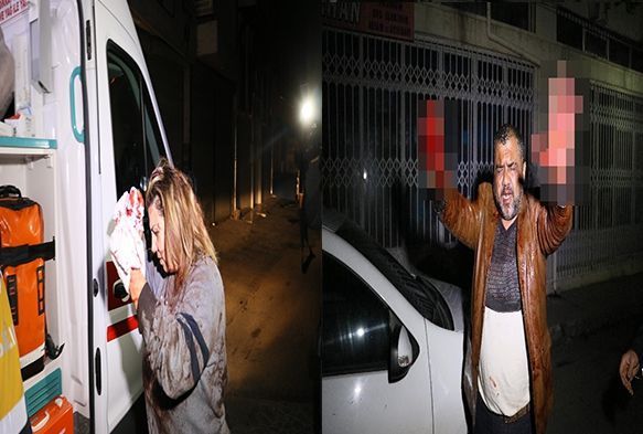 Sevgilisinin evine trmanan adam kendini ve kadn bakla yaralad