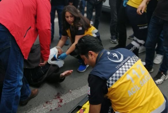 Kayseri'de minibüsün çarptığı yaya yaralandı