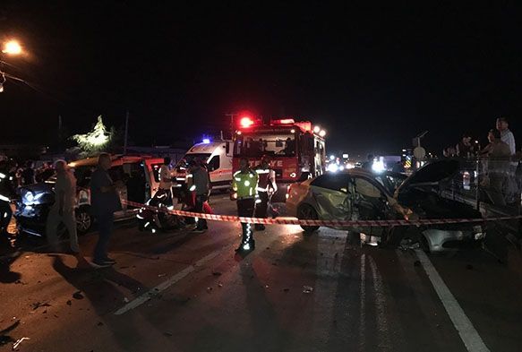 Trafik kazası: 2’si çocuk 10 yaralı