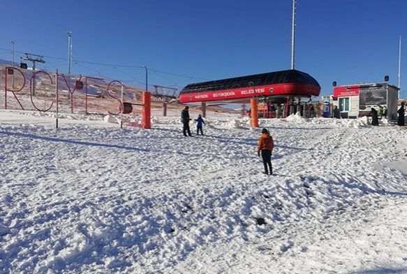Erciyes'te sezon ncesi ziyareti younluu balad