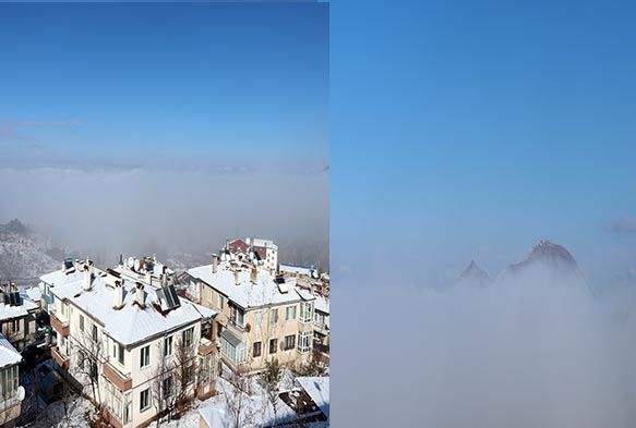  Sisin altnda kalan Kayseri'den kartpostallk fotoraflar