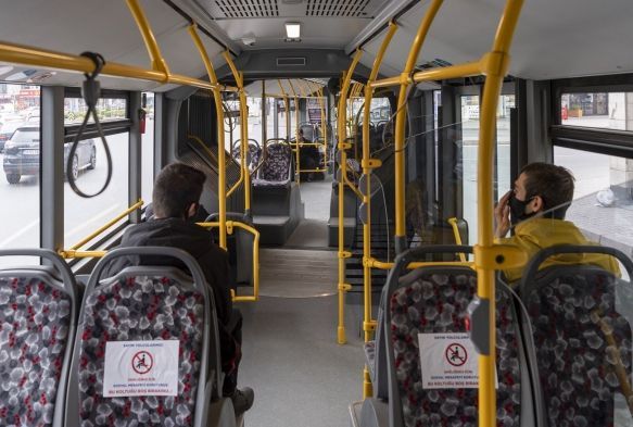  850 Halk otobs ofr karantinada