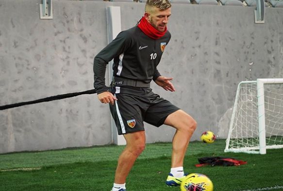 Kayserispor'un Brezilyal futbolcular antrenmanda