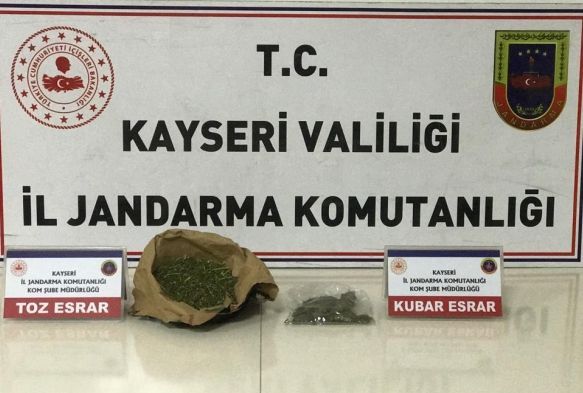 Jandarmann evde yapt aramada 250 gram esrar ele geirildi