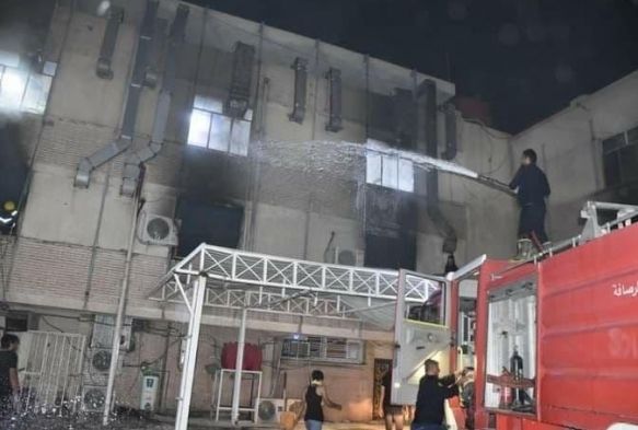  Covid-19 hastalarnn kald hastanede yangn: 27 l, 30 yaral