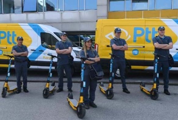 stanbul'da elektrikli scooter'l postac dnemi 