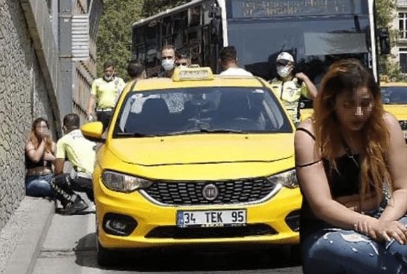 Bindii taksiyi yumruklayp tekme att