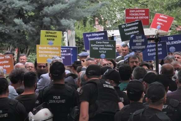 TKe enflasyon oran protestosu