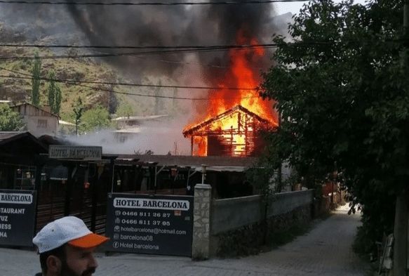 Otelde korkutan yangın