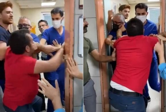 Maske takmadı hastaneyi birbirine kattı