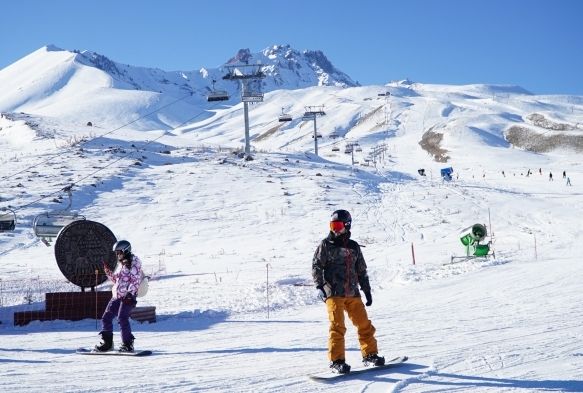 Erciyes hafta sonu turist aknna urad