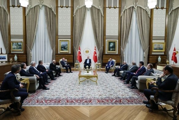 Cumhurbaşkanı Erdoğan, Liderlerle Toplantı Yaptı
