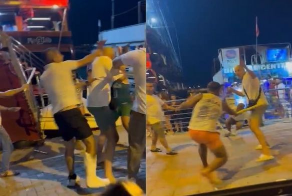 Sopalı grup, gurbetçiyi acımasızca dövdü