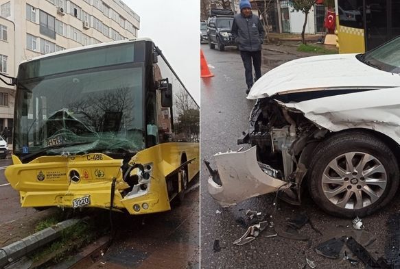 Ataşehir’de Otobüs 4 Araca Çarptı!
