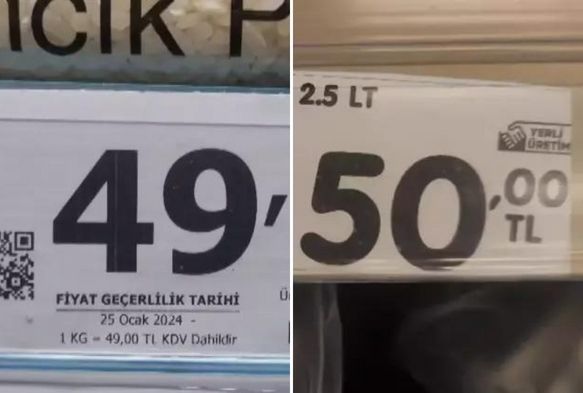 Marketlerde yine etiketler değişti