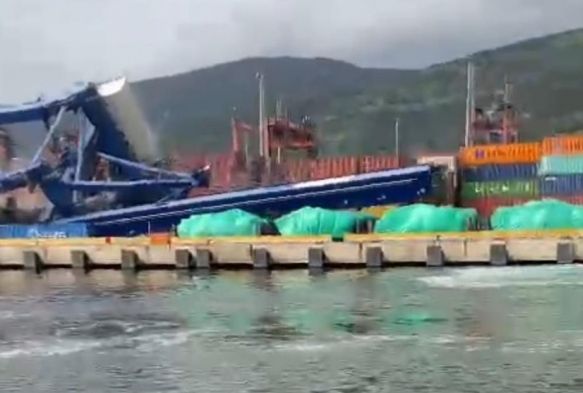 Evyapport limanında dehşet anları