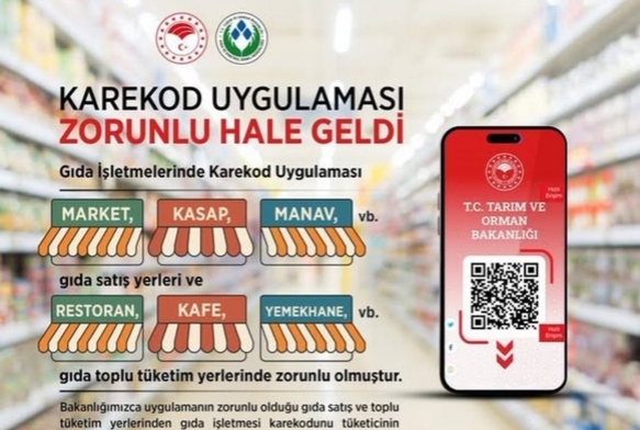 Gıda işletmelerinde karekod uygulaması zorunlu oldu