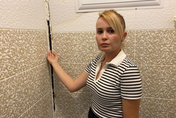 atlaklar oluan evde diken stnde hayat